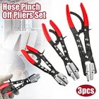 3PCS Ratcheting Hose Pinch Off Pliers Set, 8" 10" 12" Locking Hose Clamp Pliers