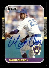 1987 Donruss Baseball #355 Mark Clear Signed Autograph (no COA)