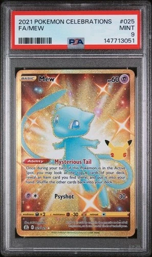 2021 Pokemon Celebrations FA/MEW #025/025 PSA 9 MINT