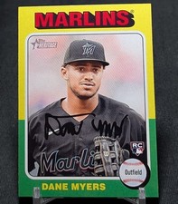 Dane Myers Rookie RC 2024 Topps Heritage Baseball Card #412 Miami Marlins. rookie card picture
