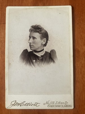 Midwest Woman Cabinet Card ID'd Anna Beau For JW Hughey Columbus OH Elliot Photo
