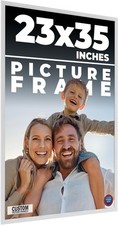 23x35 Frame White Wood Picture Photo Frame with UV Acrylic and Acid Free Backing