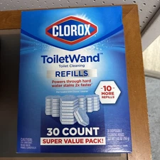 NIB Clorox 30 Count Toilet Wand  Refills Disposable Cleaning Scrubbing Pads