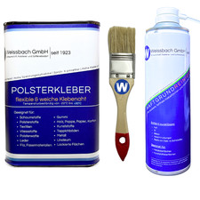 Kleber f&uuml;r Dachhimmel EXTRA STARK Sattlerkleber 1000ml + Entfetter 500ml +Pinsel