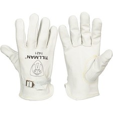 Tillman 1421 Unlined Top Grain Cowhide Drivers Gloves with Pull Strap, Medium