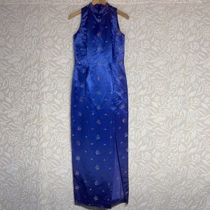 Jessica McClintock Vintage 90’s Mandarin Purple Floral Maxi Gown Women’s Small