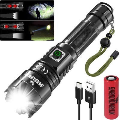 Shadowhawk Taschenlampen LED superhell, 500000 Lumen wiederaufladbare LED-Taschenlampe, US...