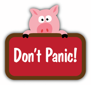 Funny Pig Cartoon Car Bumper Sticker Decal ''SIZES'' Funny Pig Cartoon Car Bumper Sticker Decal ''SIZES''