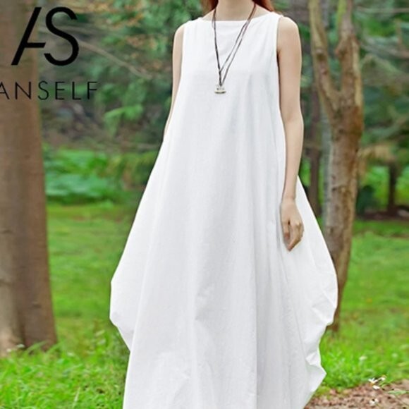 white no sleeve dress Dresses - Mini, Midi & Maxi White Dresses Maxi Dress White Sleeveless Mini Dress |