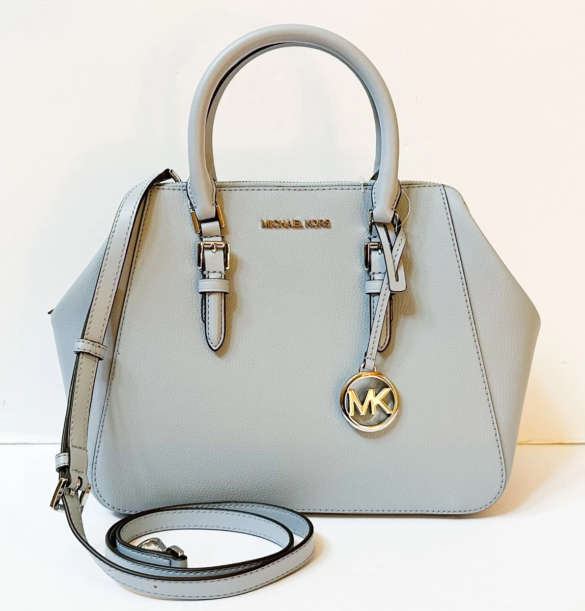 Michael Kors Light Blue Leather Large Charlotte Tote Michael Kors