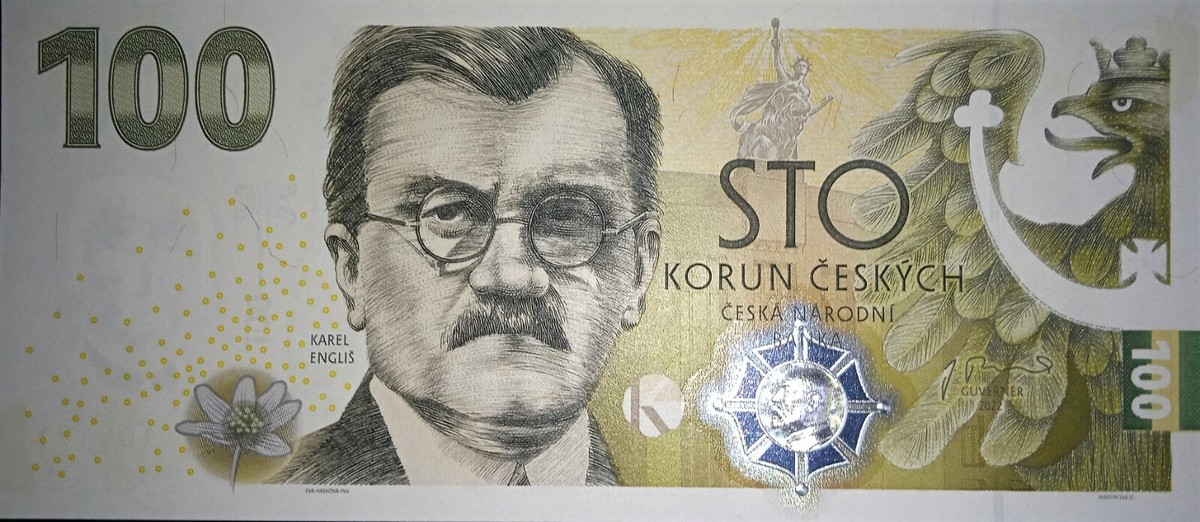 Czech Koruna Czech Cash Money Close Up Background. Czech Crown. Ceska
