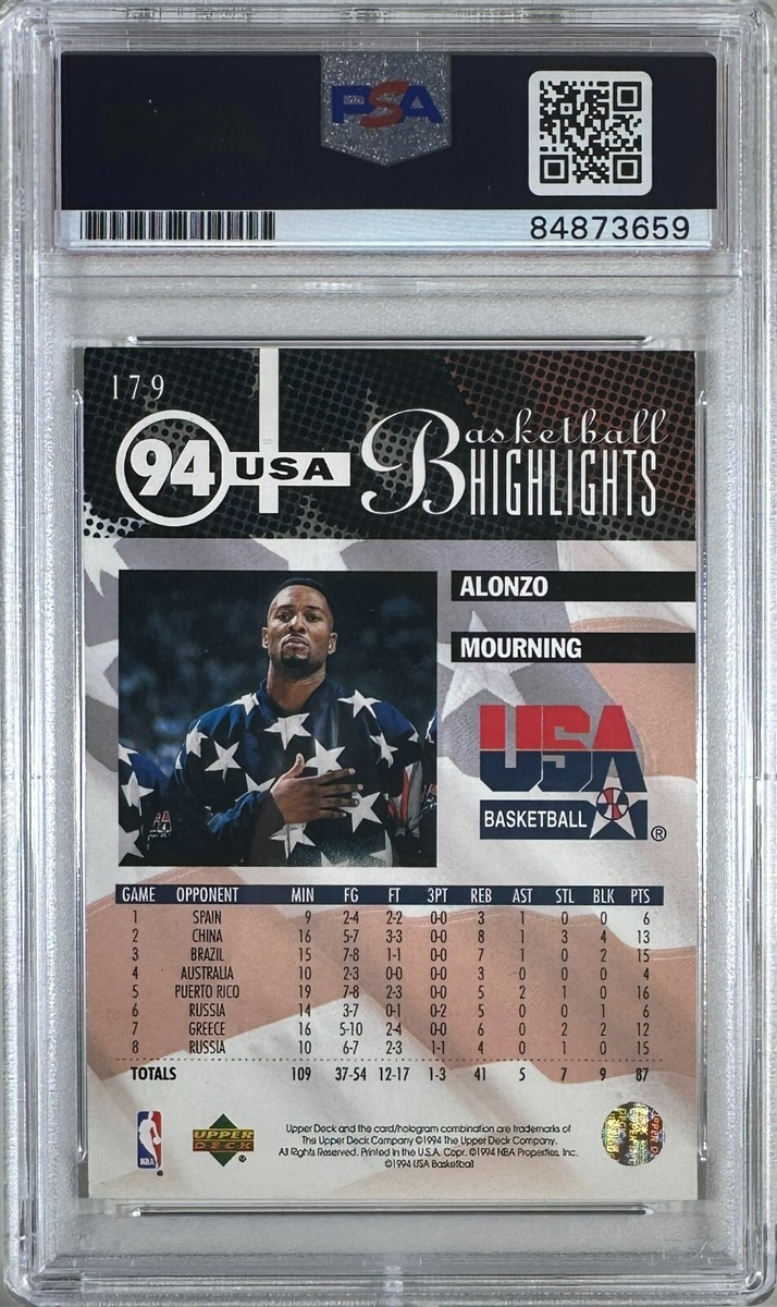 Alonzo Mourning auto signed 1994 Upper Deck card Charlotte Alonzo Mourning auto signed 1994 Upper Deck card Charlotte