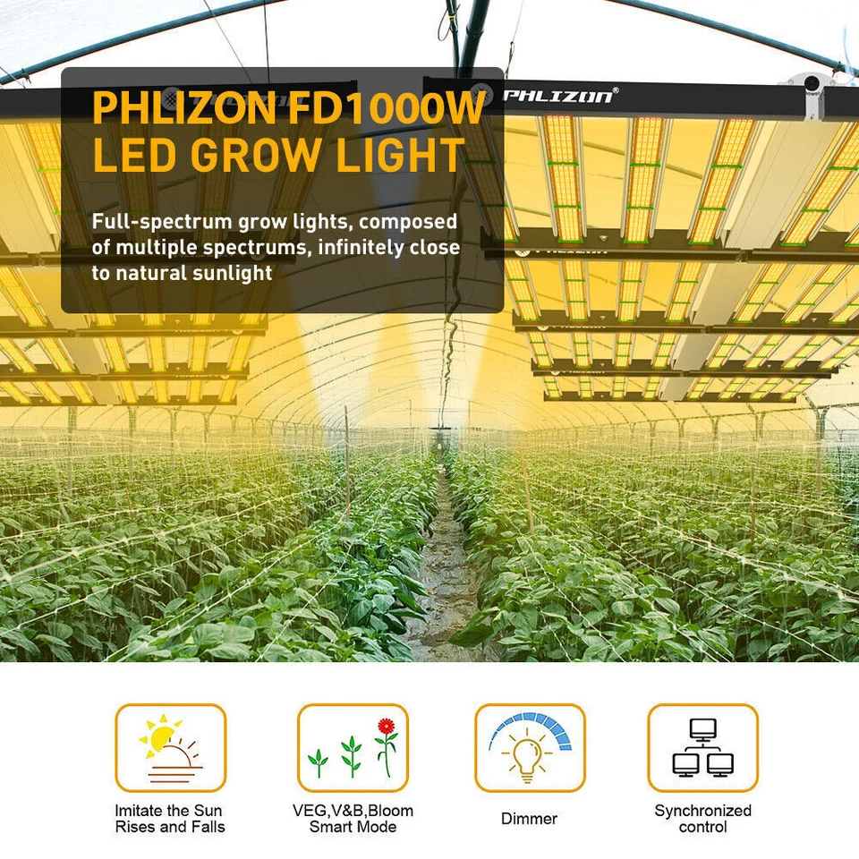 Spider 1000W Grow Light Samsung LM561C Full Spectrum Commercial Bar Indoor Lamp - Image 4 of 4