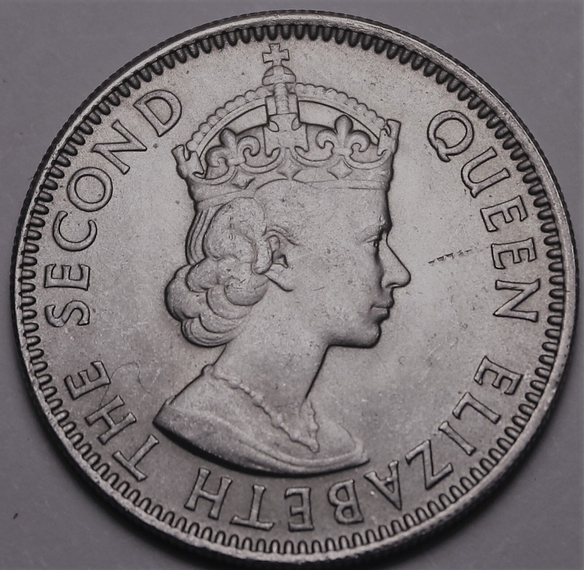 ムジーク ベルリ50S Cyprus 50 Mils, 1955 Gem Unc~Only Year Minted This Type~Fem Leaves