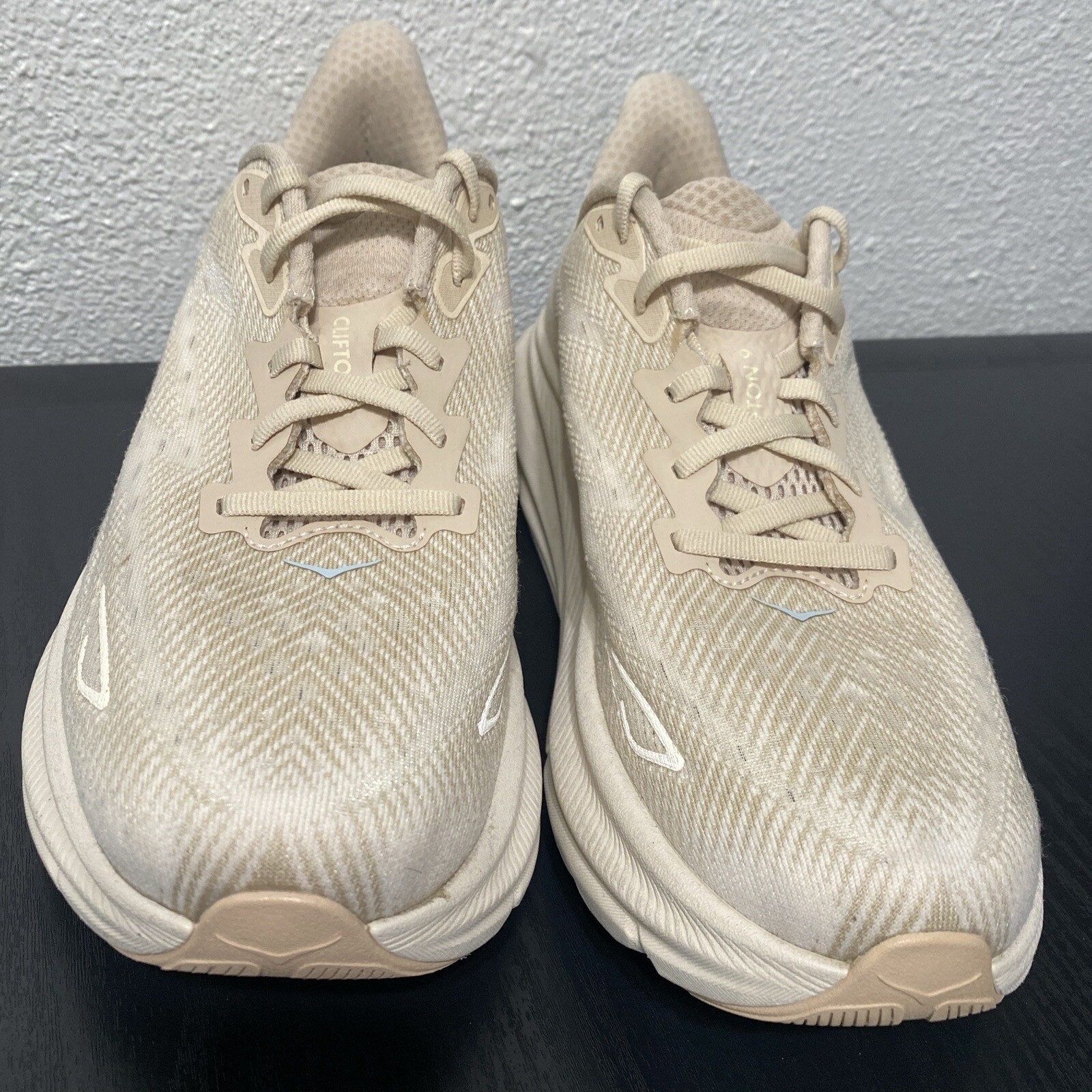 HOKA ONE ONE Women's CLIFTON 9 Eggnog Ivory Running Shoe Size 9.5