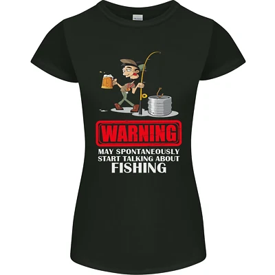 Start Reden About Fischen Lustig Fischer Damen Petite Schnitt Maglietta - Bild 1 von 4