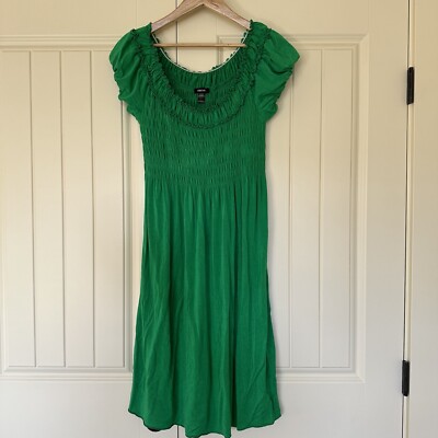 Green Dress, Juniors Small, Forever, Ruched Top, Ruffle Detail | eBay Green Dress, Juniors Small, Forever, Ruched Top, Ruffle Detail | eBay