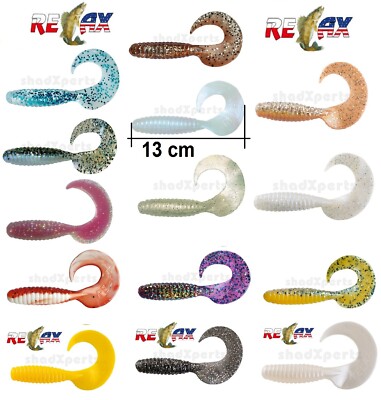 Relax Twister 5'' ca 13 cm zu angeln auf Hecht Zander Wels Meeresangeln 5 Stück