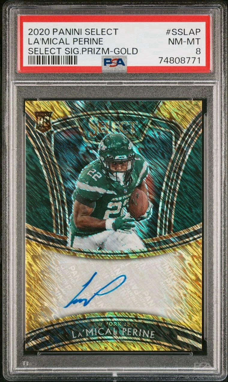 La'Mical Perine Panini Select Signatures Prizm #SSLAP Gold