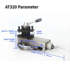 CQ6132 CQ9332 Swing Quick Change Lathe Metal Posts Metric Tool Slide AT320 HQ400