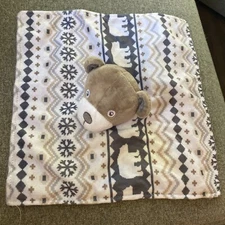 DTU Bear Lovey, Aztec Print, Flannel and Minky