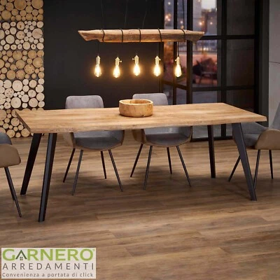 Tavolo allungabile 150/210cm rovere naturale nero LOCARNO