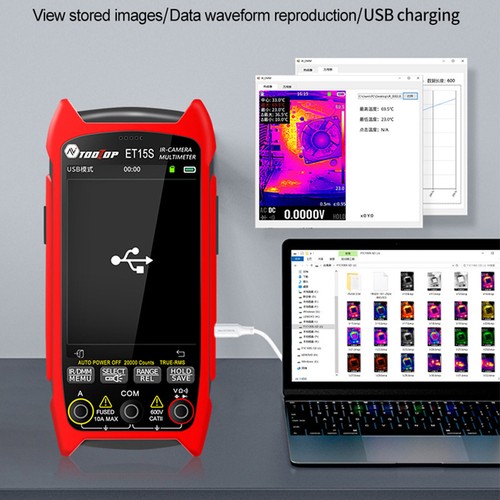 Thermal Imager IR Camera Multimeter 256*192 3.5Inch Screen Voltmeter USB PC 2IPB - Picture 3 of 19