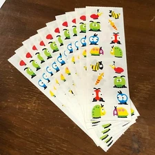 10 Mrs Grossmans Chubby Bugs Stickers Insects Googly Eyes Beetle Butterfly Moth