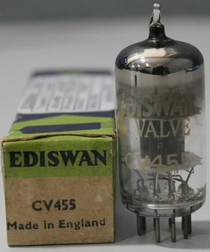 CV455 ECC81 Ediswan NOS NIB O getter made in England Amplitrex tested 1 Pc - Picture 2 of 10