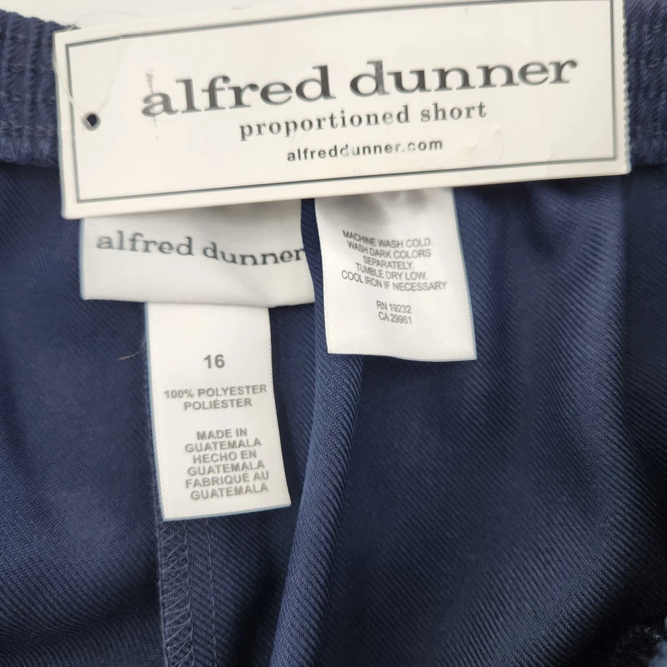 Alfred Dunner Womens Size 16 Navy Pull On Elastic Waist Pants - Image 2 of 4