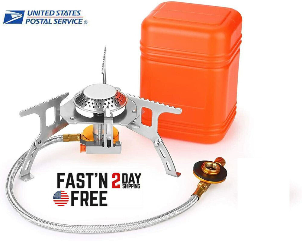 Protable 3700W Gas Stove Backpacking Stove with Piezo Ignition