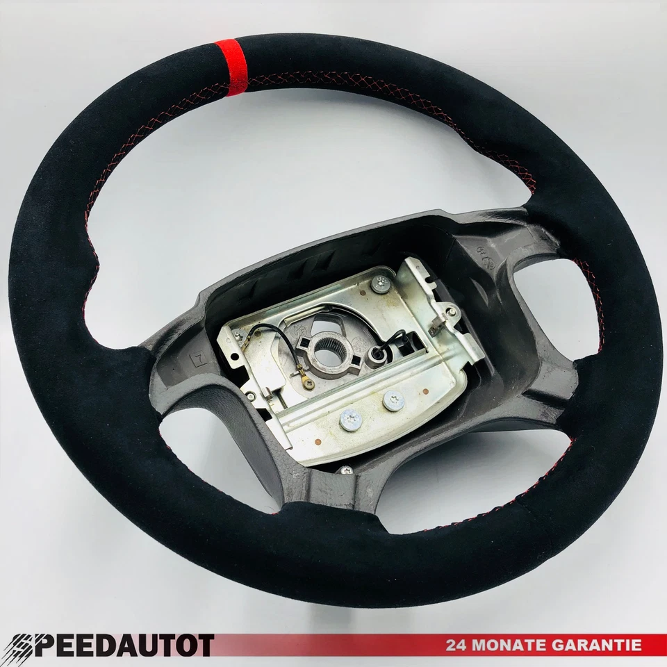 Tausch Lederlenkrad Alcantara Lenkrad Volvo V70 S-70 Lenkrad Alcantara  Rot Ring - Bild 2 von 2