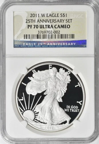2011-W $1 Silver Eagle 25th Anniversary NGC Proof-70 UC