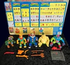 TMNT Vintage Lot of 5 figures with Cardbacks and Accessories