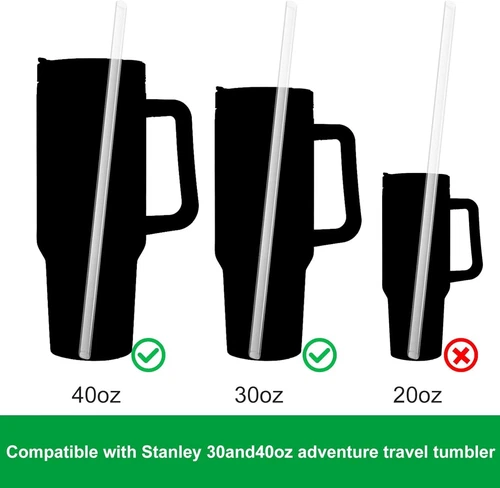 6 Pack Replacement Straw Compatible with Stanley 40 Oz 30 Oz Cup Tumbler - Picture 3 of 6