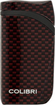 COLIBRI FALCON SINGLE ANGLED JET FLAME LIGHTER / CARBON DESIGN RED ** NEW **