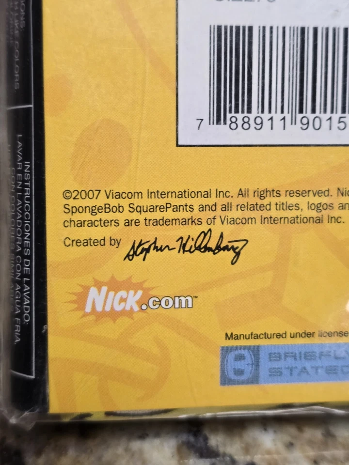 Niños Talla 8 Bob Esponja 2 Pares Boxer Ropa Interior Nueva Nickelodeon 2007 De Colección Foto 4 de 4