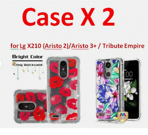 2 X Case Quicksand Cover  Case FOR LG Tribute Dynasty / SP200 / X210 / Aristo 3+ - Picture 15 of 18