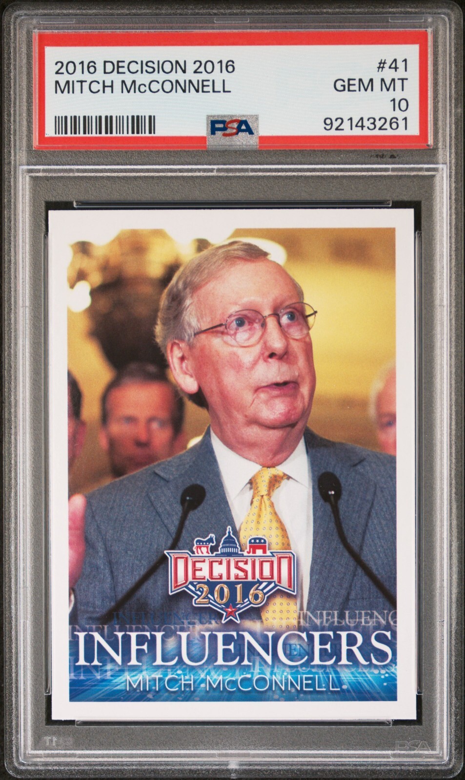 Mitch McConnell 2016 Decision Rookie PSA 10 #41 61