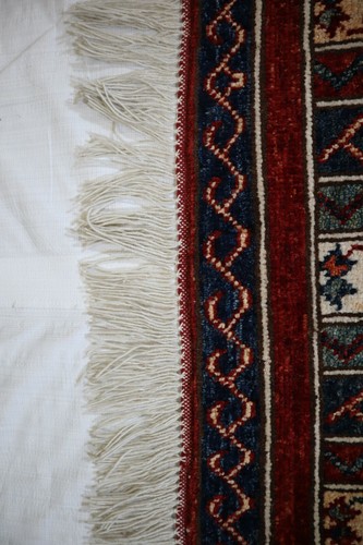 2'0" x 2'11" ft. Multicolor Afghan Tribal Hand Knotted Wool Area Rug - Picture 6 of 7