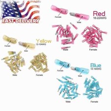 Heat Shrink Bullet Male/Female Insulated Crimp Connector Electrical Terminal US