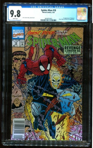 SPIDER-MAN 18 CGC 9.8 NEWSSTAND 1ST APP CYBORG X MARVEL