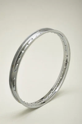 PIRINI MOTO CERCHIO IN ACCIAIO CROMATO CHROME STEEL WHEEL RIM 1,60 X 18 28 FORI