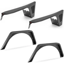 Front & Rear Fender Flares Mud Guard Kit For 97-2006 Jeep Wrangler TJ & 04-06 LJ
