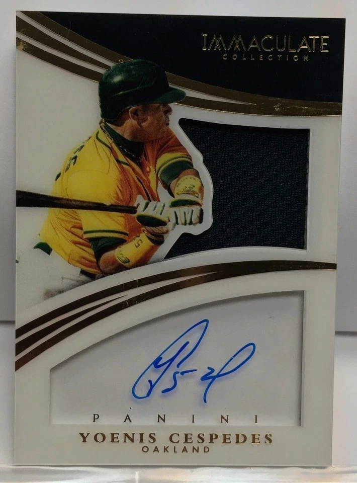 Yoenis Cespedes 2015 Immaculate Shadowbox Signatures GU Jersey Autograph Auto/25 - Image 3 of 3