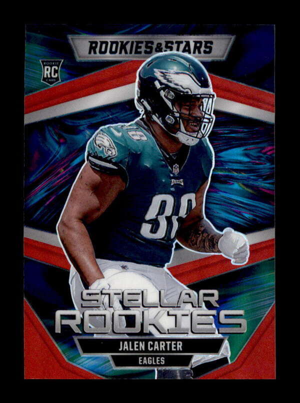 JALEN CARTER 2023 PANINI ROOKIES & STARS #SR-8 STELLAR ROOKIES RED #95/99 BF3732