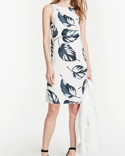 NWT Women's Ann Taylor Sleeveless Leaves Leaf Print Tank Dress Sz 6