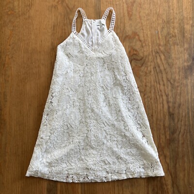 Jun and Ivy Juniors XXS White Lace Mini Dress