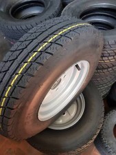 RUOTA COMPLETA RIMORCHIO CARRELLO 10 POLLICI ATTACCO FIAT 4.50-10 MITAS B61 76N