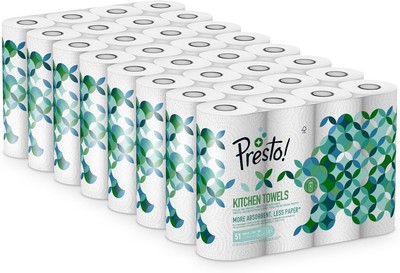 Amazon-Marke: Presto! TAD Küchenrolle, Extra Saugfähig, 32 Rollen (4 Rollen, 8-e